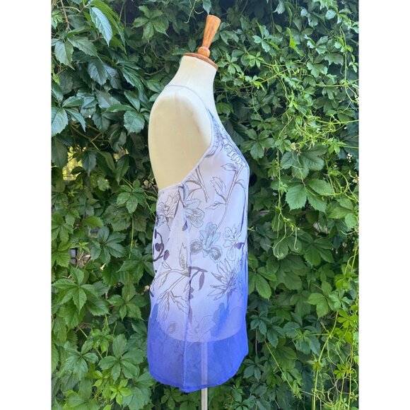 Buffalo David Bitton Surfcore Sheer Racerback Tank Top Purple floral NWT Sz M - Picture 6 of 8